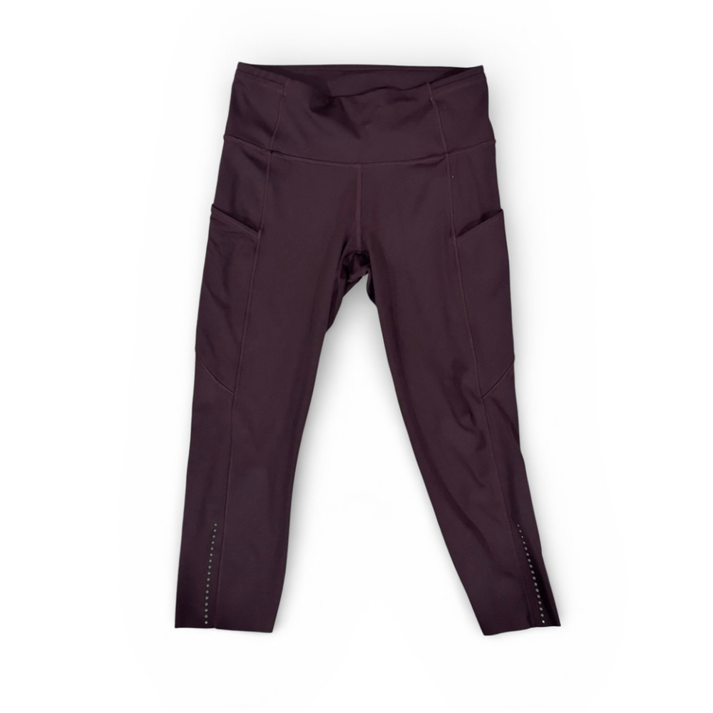 Lululemon Crop Legging, high waist, Size 6, pockets, purple - Picture 1 of 7
